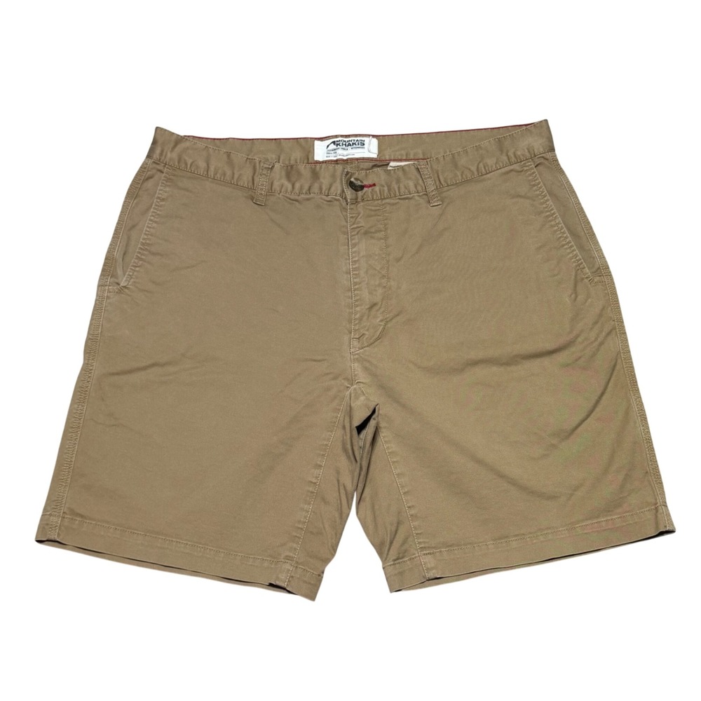 Mountain Khakis Chino Shorts Men 36x8 Slim Fit Cotton Khaki Outdoor Casual